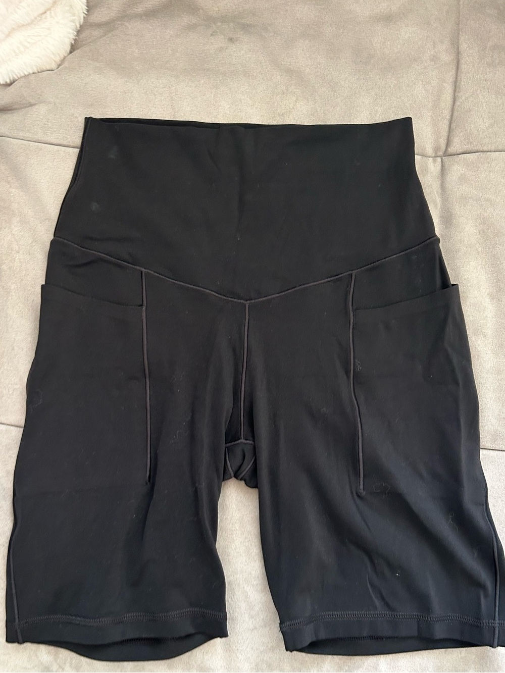 aerie High-Rise Black Bike Shorts with Side Pockets